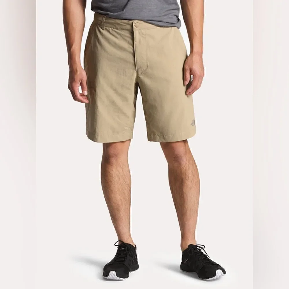 The North Face Mens 24 Horizon 2.0 Cargo Utility Shorts Beige Khaki Hiking